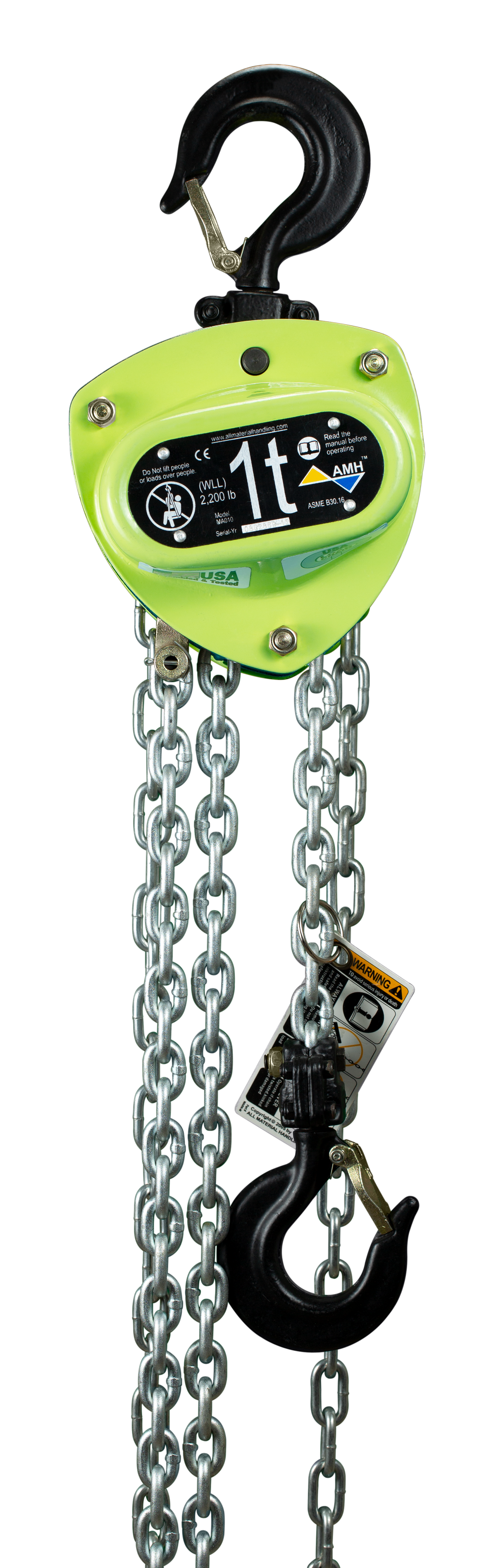 MA Hand Chain Hoist (10' Lift, 8' Drop)-All Material Handling-Atlas Preservation