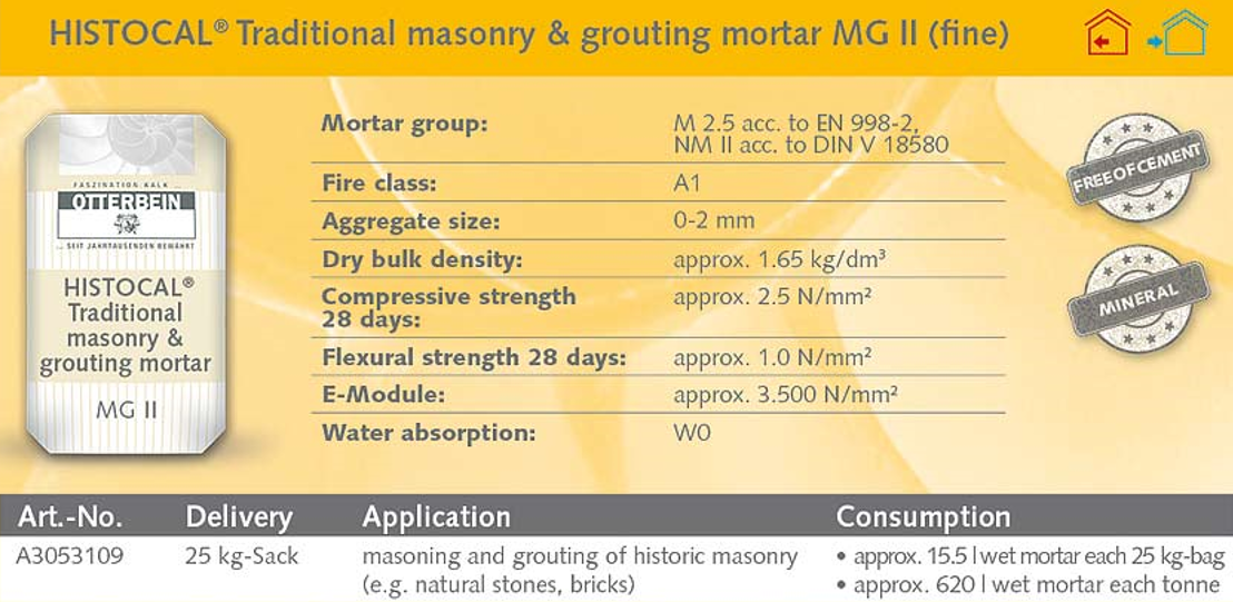 Historic Pointing Mortar - Moderate Strength, Fine 1 Gallon-Otterbein-Atlas Preservation