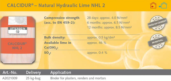 Natural Hydraulic Lime 2.0 - 1 Gallon-Otterbein-Atlas Preservation