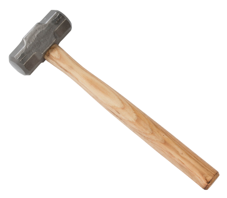 Special steel forging, outdoor quenching hammer, wooden handle, flat head  hammer, gravel hammer, chopping flat hammer, sheet metal hammer