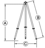 Aluminum Tripod Adjustable Height-Wallace Cranes-Atlas Preservation