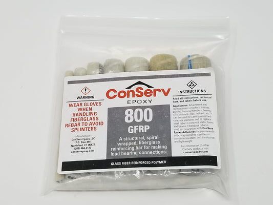 Fiberglass Rebar - Sample Set-Conserv Epoxy-Atlas Preservation