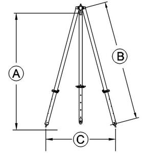 Aluminum Tripod Adjustable Height-Wallace Cranes-Atlas Preservation